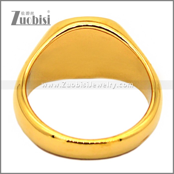 Edelstahl Ring Vergoldet r010773G