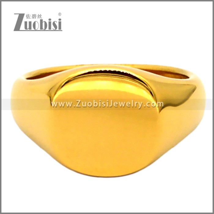 Edelstahl Ring Vergoldet r010773G