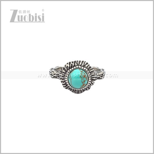 Cool Green Stone Turquoises Finger Boho Ring r010891S