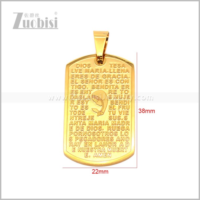 Stainless Steel Pendant p013167G