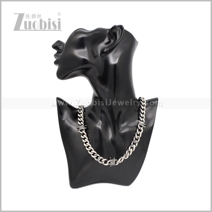 10mm Wide Barbed Wire Choker Necklace n003707S2