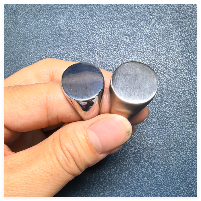Round Big Stainless Steel Solid Blank Signet Ring r004701S