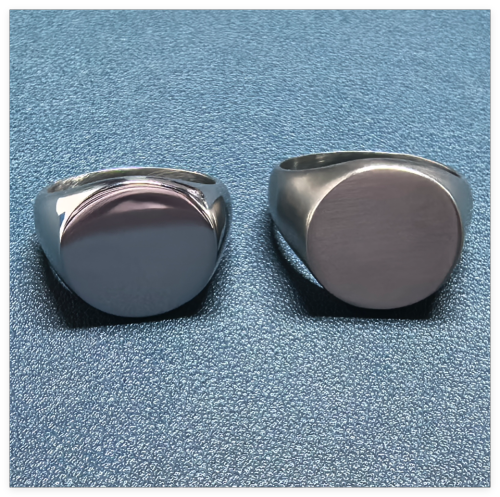 Round Big Stainless Steel Solid Blank Signet Ring r004701S