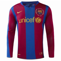 Long sleeve 07-08 FC Barcelona  home Retro Jersey Thailand Quality