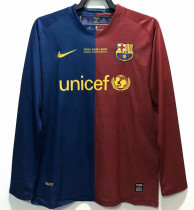 Long sleeve 08-09 FC Barcelona (UEFA version) Retro Jersey Thailand Quality