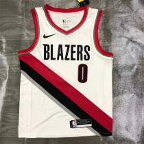 Portland Trail Blazers 21赛季 开拓者 主场 白色 0号 利拉德