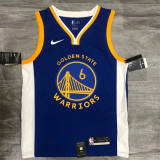 Golden State Warriors NBA勇士队20赛季V领蓝色6号