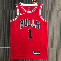 Chicago Bulls NBA 75周年 公牛队 红色 1号 罗斯