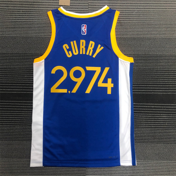 Golden State Warriors  75周年勇士队V领 蓝 2974 库里