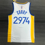 Golden State Warriors 75周年勇士队V领 白 2974 库里