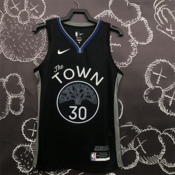 Golden State Warriors 20赛季 勇士 黑灰色 30号 库里
