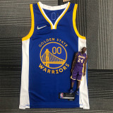 Golden State Warriors 75周年 勇士 蓝色 00号 库明加