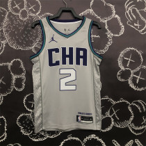 Charlotte Hornets 19赛季 黄蜂 灰色 2号 鲍尔
