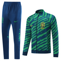 22-23 Brazil (green) Jacket Adult Sweater tracksuit set
