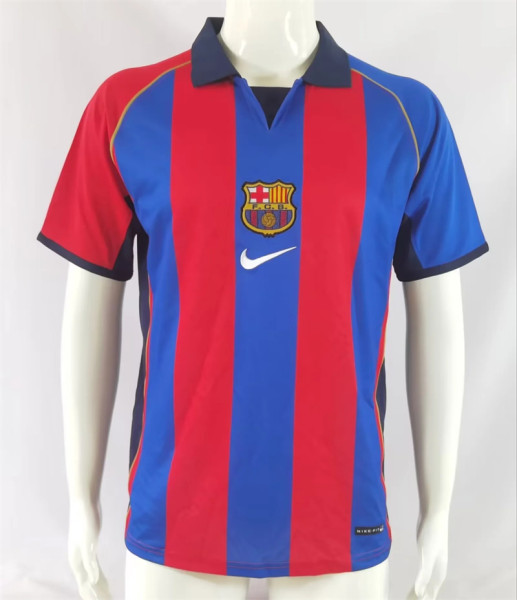 01-02 FC Barcelona home Retro Jersey Thailand Quality