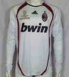 UEFA  Long sleeve 06-07 AC Milan Away Retro Jersey Thailand Quality