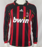 Long sleeve 06-07 AC Milan home Retro Jersey Thailand Quality