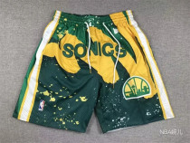 23西雅图超音速 Seattle Supersonics Swing Man Green Pocket Shorts