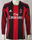Long sleeve 10-11 AC Milan home Retro Jersey Thailand Quality