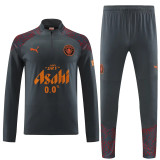 23-24 Manchester City (grey) Adult Sweater tracksuit set