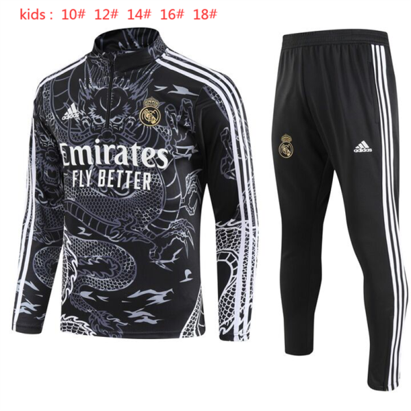 Young 23-24 Real Madrid (black) Sweater tracksuit set