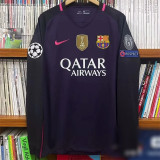 Long sleeve 16-17 FC Barcelona Away (PIQUE  3#) Retro Jersey Thailand Quality