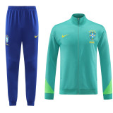 23-24 Brazil (light green)Jacket Adult Sweater tracksuit set