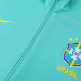 23-24 Brazil (light green)Jacket Adult Sweater tracksuit set