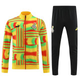 23-24 Ghana (yellow) Jacket Adult Sweater tracksuit set