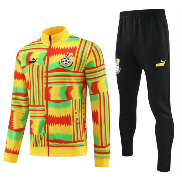 23-24 Ghana (yellow) Jacket Adult Sweater tracksuit set