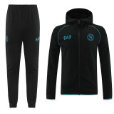 23-24 SSC Napoli (black) Jacket and cap set training suit Thailand Qualit