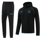23-24 SSC Napoli (black) Jacket and cap set training suit Thailand Qualit