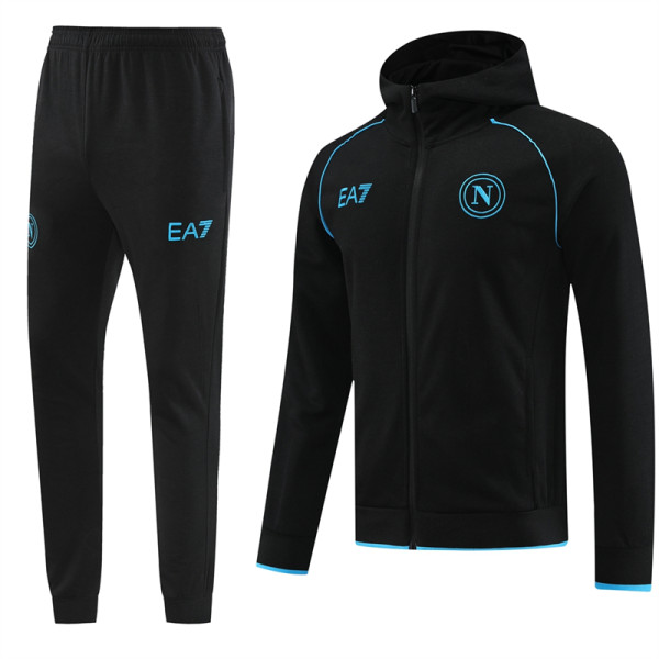 23-24 SSC Napoli (black) Jacket and cap set training suit Thailand Qualit