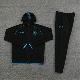 23-24 SSC Napoli (black) Jacket and cap set training suit Thailand Qualit