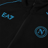 23-24 SSC Napoli (black) Jacket and cap set training suit Thailand Qualit