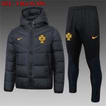 23-24 Portugal (black) Cotton-padded clothes Soccer Jacket