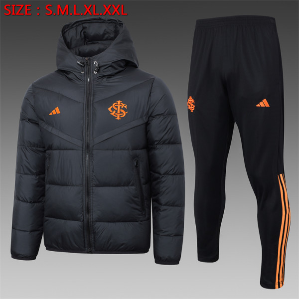 23-24 SC Internacional (black) Cotton-padded clothes Soccer Jacket