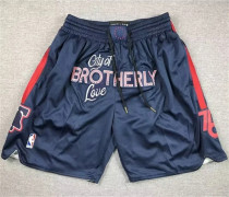 24赛费城76人 Philadelphia 76ers City Edition Embroidered Pocket Ball Pants
