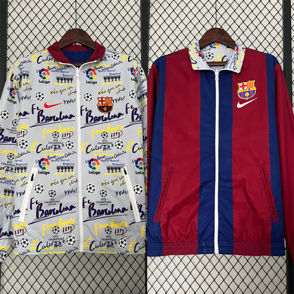 24-25 Barcelona (two-sided) Windbreaker Soccer Jacket
