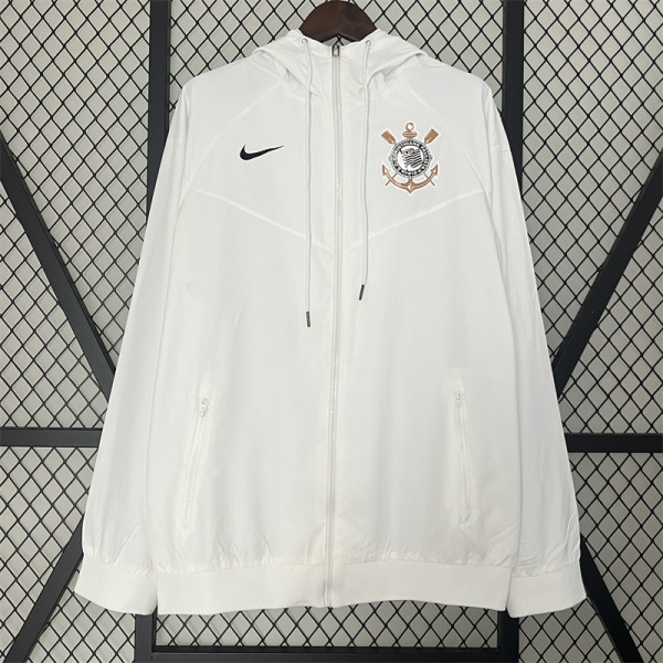 24-25 SC Corinthians (white) Windbreaker Soccer Jacket