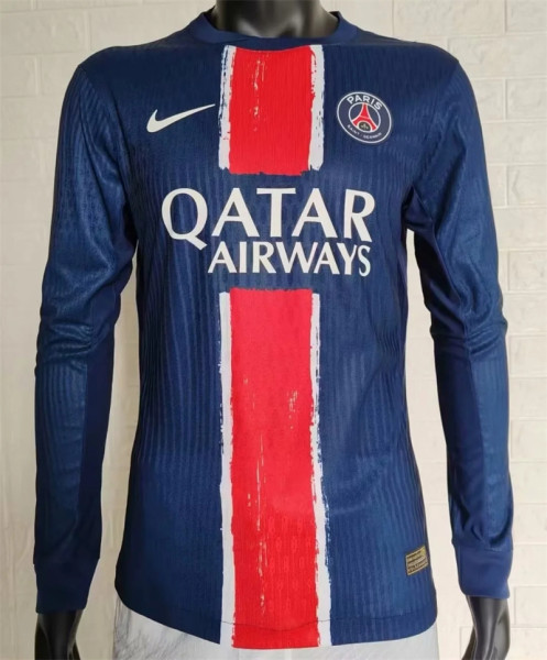 Long sleeve 24-25 Paris Saint-Germain home Player Version Thailand Quality