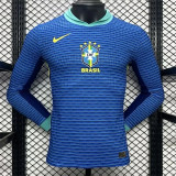 Long sleeve 2024 Brazil Away Player Version Thailand Quality