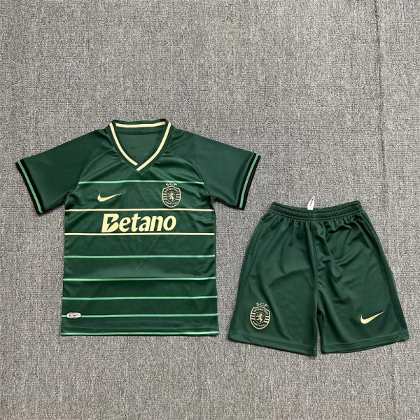 Kids kit 24-25 Sporting Lisbon Away Thailand Quality