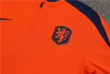 Player Version 2024 Netherlands (orange) Adult Sweater tracksuit set Training Suit