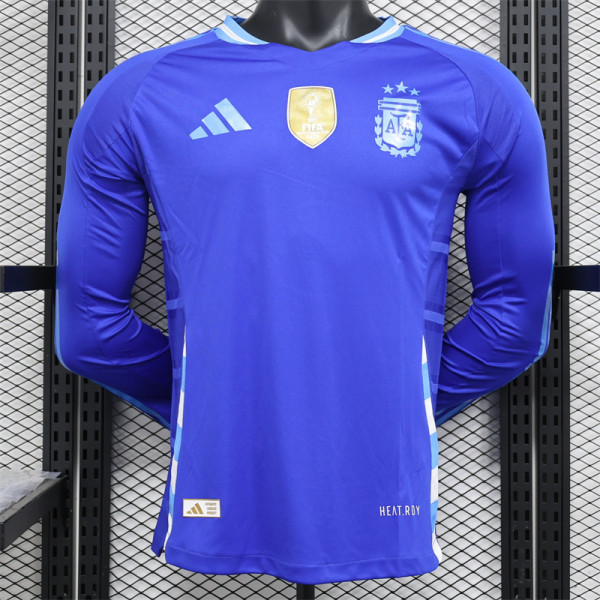 Long sleeve 2024 Argentina Away Player Version Thailand Quality