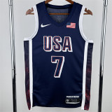 The United States team at the 24th Olympic Games 24年奥运会 美国队 藏蓝色 7号 杜兰特