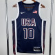 The United States team at the 24th Olympic Games  24年奥运会 美国队 藏蓝色 10号 塔图姆