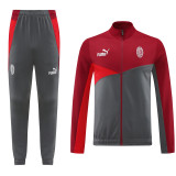 24-25 AC Milan (Red Grey) Jacket Adult Sweater tracksuit set