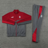 24-25 AC Milan (Red Grey) Jacket Adult Sweater tracksuit set