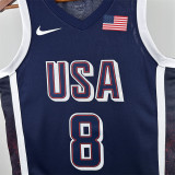 The United States team at the 24th Olympic Games 24年奥运会 美国队 藏蓝色 8号 伦纳德